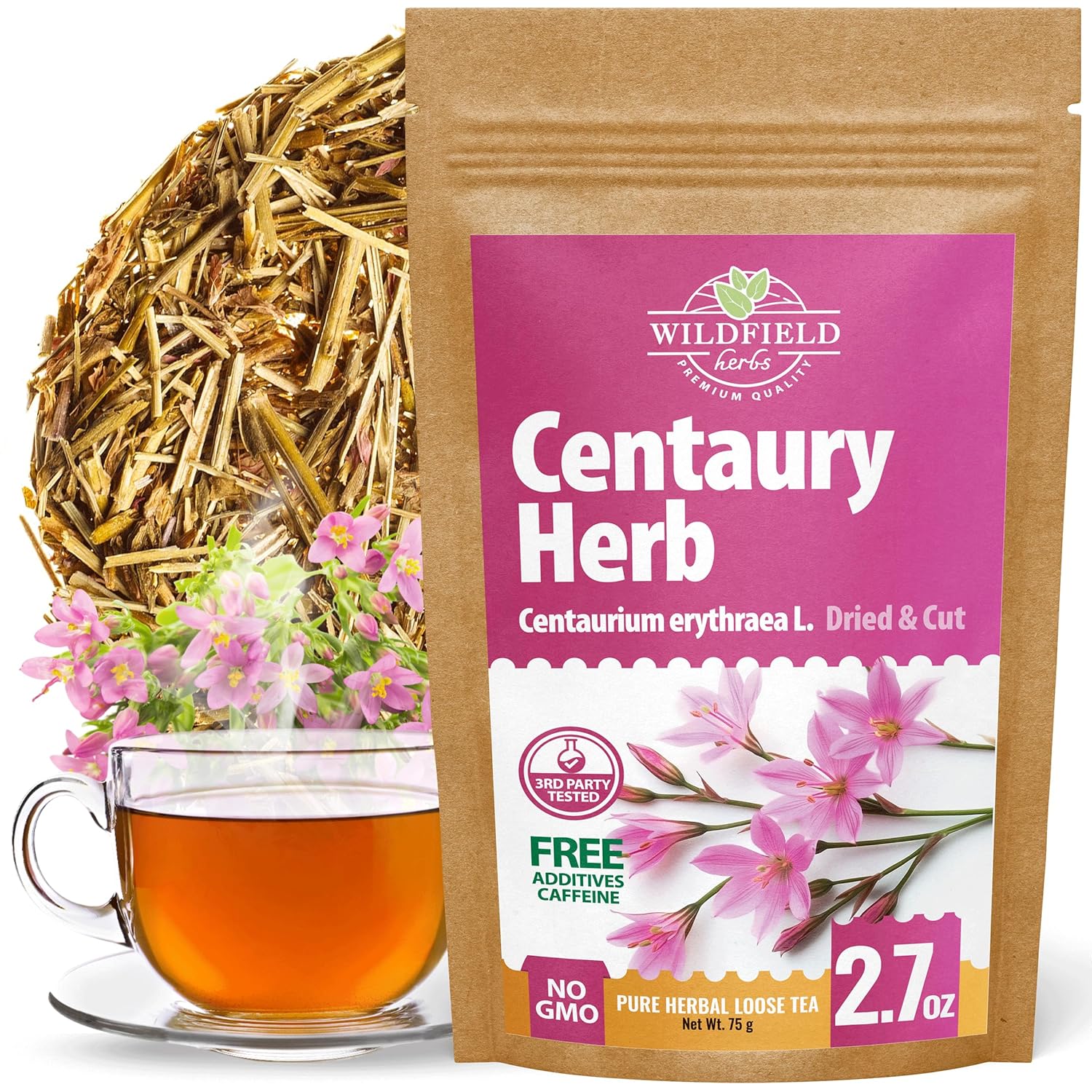 3 oz. Dried Centaury Herb Tea (Centaurium Erythraea L.) - 75g Centaurium Erythraea Herbal Tea Centauria Común