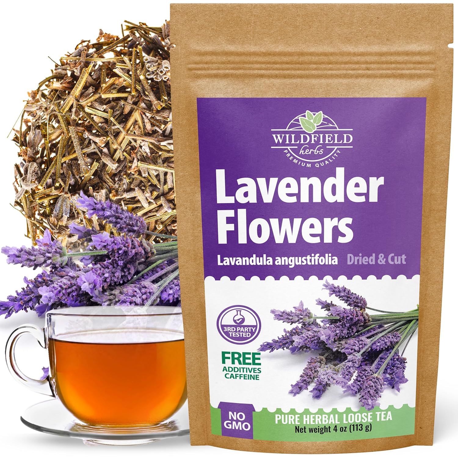 4 oz. Dried Lavender Flowers Herb Tea (Lavandula angustifolia) - 113 g Lavender Herbs Dried Tea Flores de lavanda