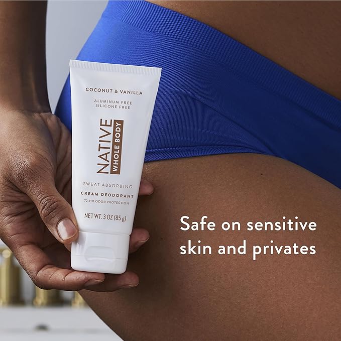Native Whole Body Deodorant Cream Contains Naturally Derived Ingredients, Deodorant for Women & Men | 72 Hour Odor Protection, Aluminum Free with Coconut Oil and Shea Butter | Coconut & Vanilla