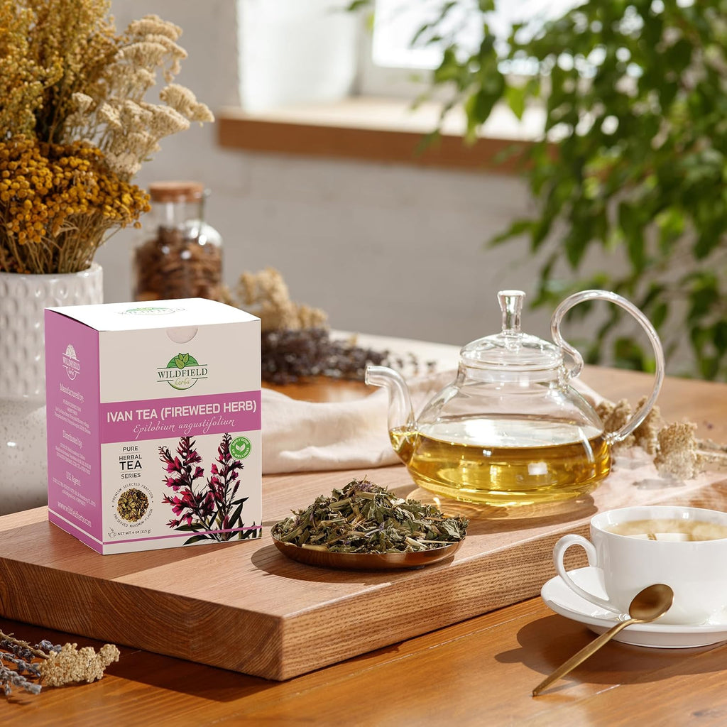 4 oz Siberian Fireweed Tea Herbal Ivan Tea Blooming Sally (Chamerion Angustifolium) Ivan Chai Bulk Loose Leaf Herb Epilobium Angustifolium - 113g (4 oz)