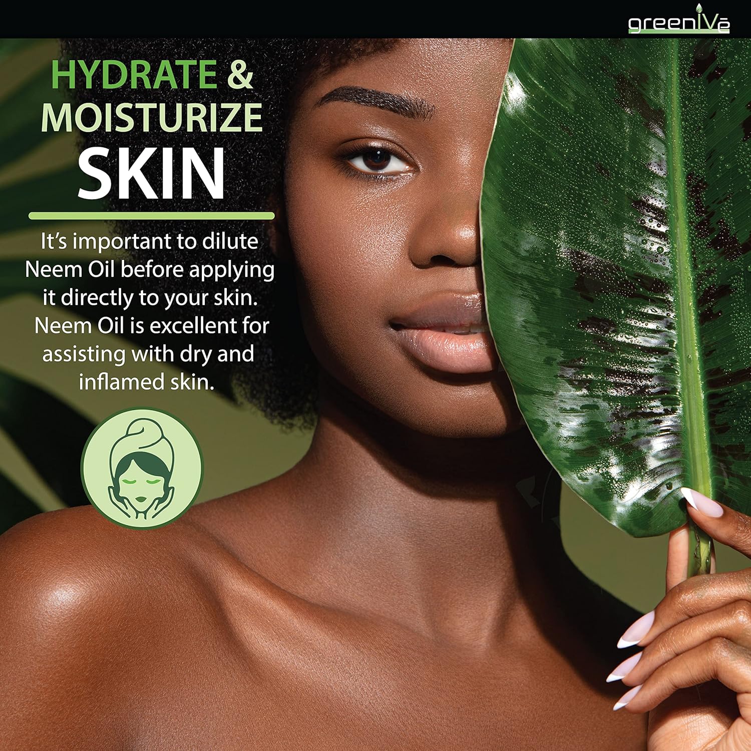 GreenIVe 100% Organically Grown Neem Oil, Cold-Pressed Virgin, Pure & Natural, 32 oz - Ideal for Gardening, Skin Care, Hair Care & Pet Care