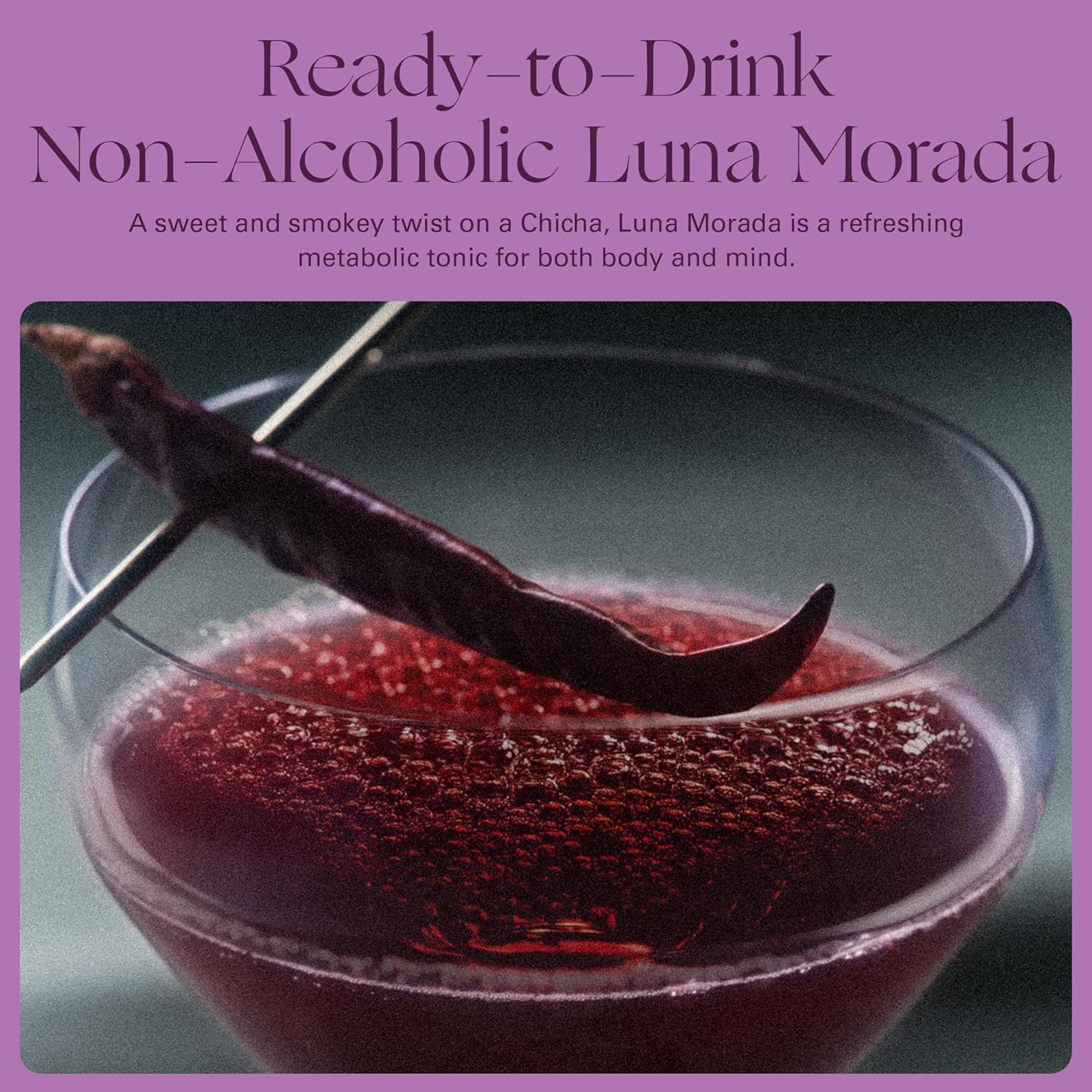 Kin Euphorics Luna Morada Non-Alcoholic Functional Beverage | Metabolic Tonic for Digestive & Liver Support | Caffeine-Free & Functional Beverage | 8 Fl Oz (12pk)