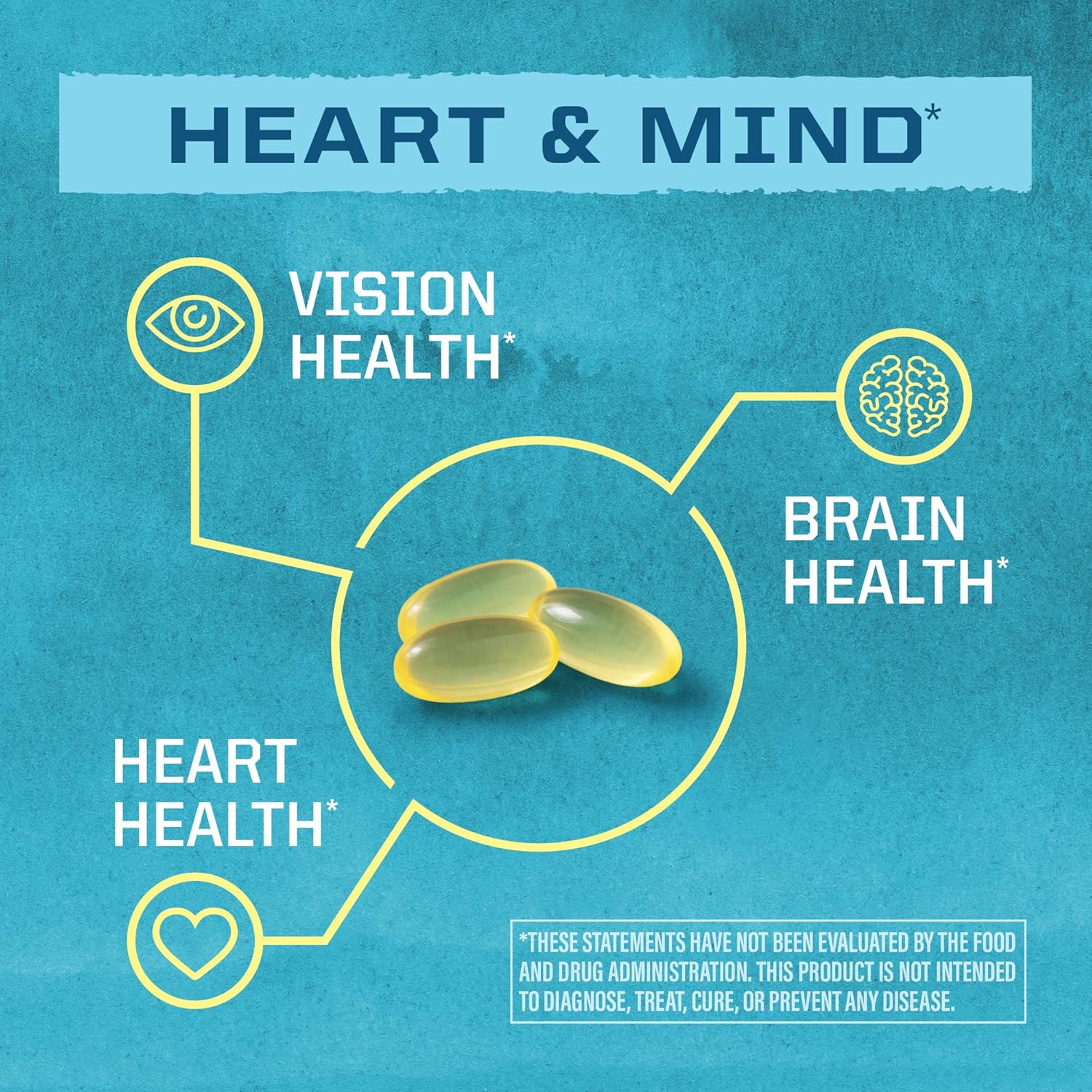 Vegan Omega 3 Algae Oil Plant-Based DHA & EPA from Algae Oil | 550mg Omega-3s per Softgel with 300mg DHA & 150mg EPA | Heart, Brain, & Vision Support | Non-GMO Carrageenan-Free Sustainable 30 Servings