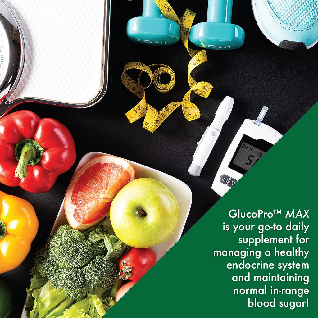 Health Thru Nutrition GlucoPro Max - with 1,500mg Berberine, Chrominex + Chromium, and 1,000mg Cinnamon | Vegan, Non-GMO, Gluten Free | Pack of 90