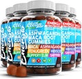 Ashwagandha Maca Root Gummies with Fenugreek Hibiscus Slippery Elm Saffron Extract & Beta Carotene | Peach Flavor Vegan Gummy Vitamins Adaptogen Cortisol Supplement Energlo by Clean Nutra (5)