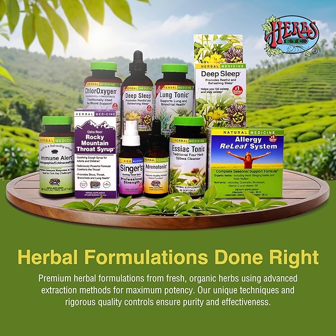 Herbs Etc. ChlorOxygen Chlorophyll Concentrate - Highly-Concentrated Energy Support - Aids Healthy Blood Circulation - Natural Vitality Support - Alcohol-Free - 2 fl oz (About 132 Servings)