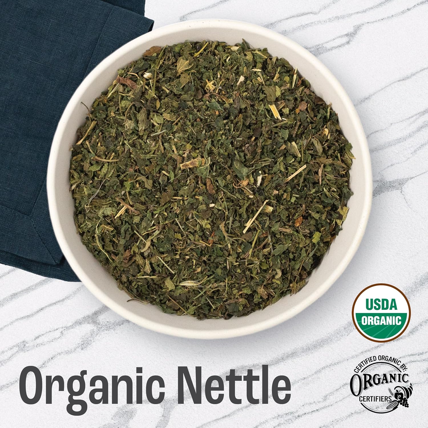 J MAC BOTANICALS Organic Nettle Leaf Herbal Tea - 32 oz Certified USDA Organic, Dried stinging nettle tea, 2 Pound Bulk Bags, Urtica dioica