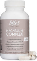 Magnesium Complex - Lifted Naturals Magnesium Supplement w/Bisglycinate, Malate, Taurate - 120 Capsules - Bioavailable Magnesium Formula for Mood, Sleep, Energy Support*