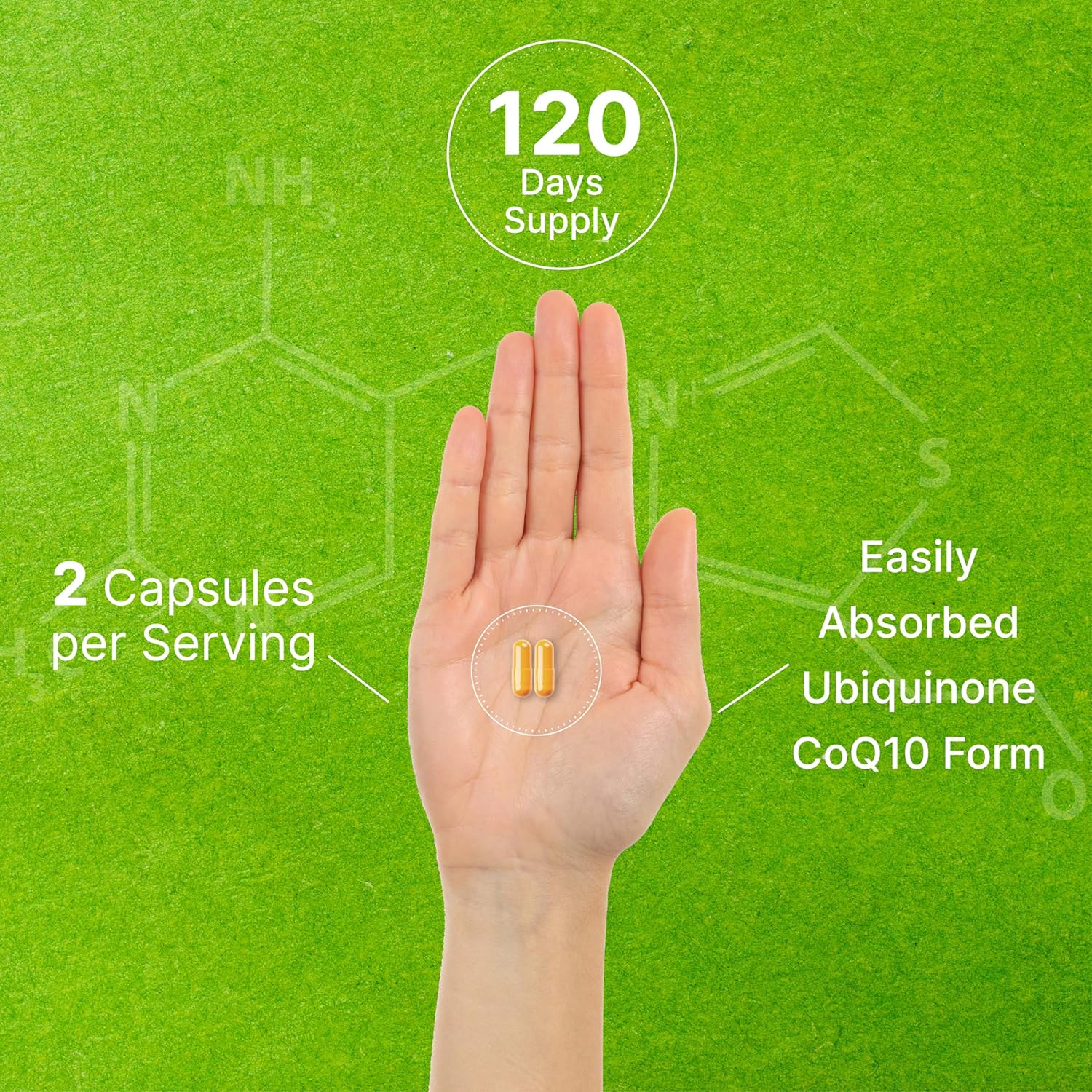 DEAL SUPPLEMENT CoQ10 100mg with Omega 3 100mg, 240 Capsules | Bioavailable Coenzyme Q10 Formula | Supports Heart, Energy & Brain Health | Antioxidant Support | Non-GMO