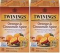 Twinings Orange & Cinnamon Spice Herbal Tea Individually Wrapped Bags, 20 Count (Pack of 2), Naturally Caffeine-Free, Enjoy Hot or Iced, 20 Teabags
