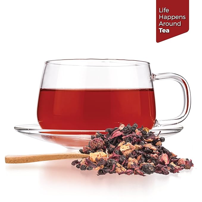 Tealyra - Grandma's Garden Berry - Fruit Tea Blend - Hibiscus & Berries Herbal Loose Leaf Tea - Vitamins Rich - Caffeine-Free - Hot & Iced - 110g (4oz)