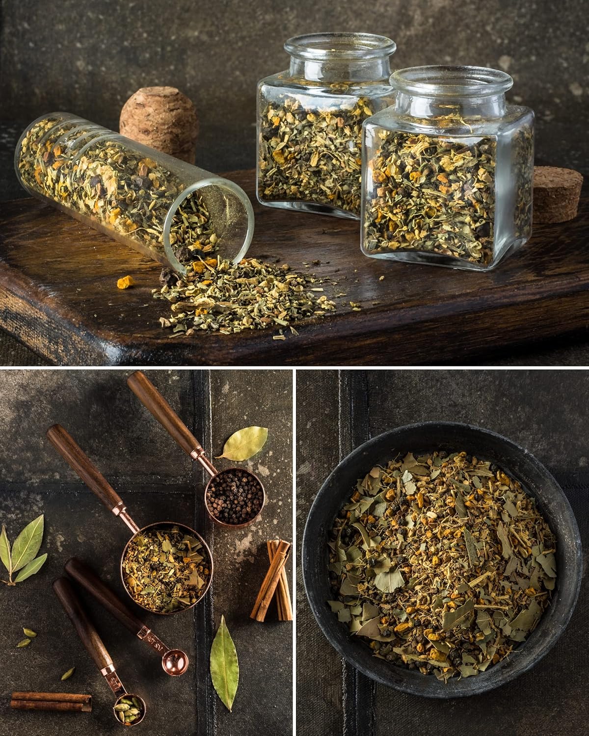 Gardenika Organic Loose Leaf Tea Sampler – 8 Pack, 1 LB – Herbal and Naturally Caffeine-Free Set - Ayurvedic Assortment Blend
