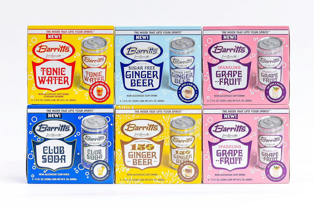 Barritts Barritt's Mixers - Double Grapefruit Mixer Set, Non-Alcoholic Soda Cocktail Mixer, 7.5 fl oz Cans, 24 Pack, Mini