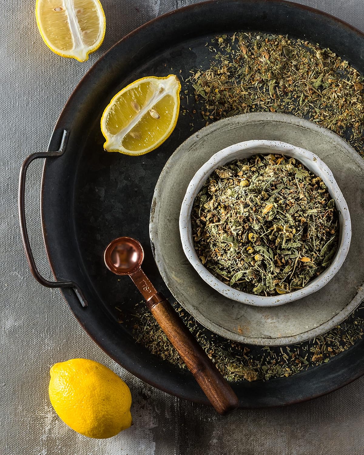 Gardenika Organic Lemon Chamomile Loose Leaf Tea, KSA Kosher, Caffeine Free, Herbal with Chamomile and Lemongrass – 4 oz (1 Pack)