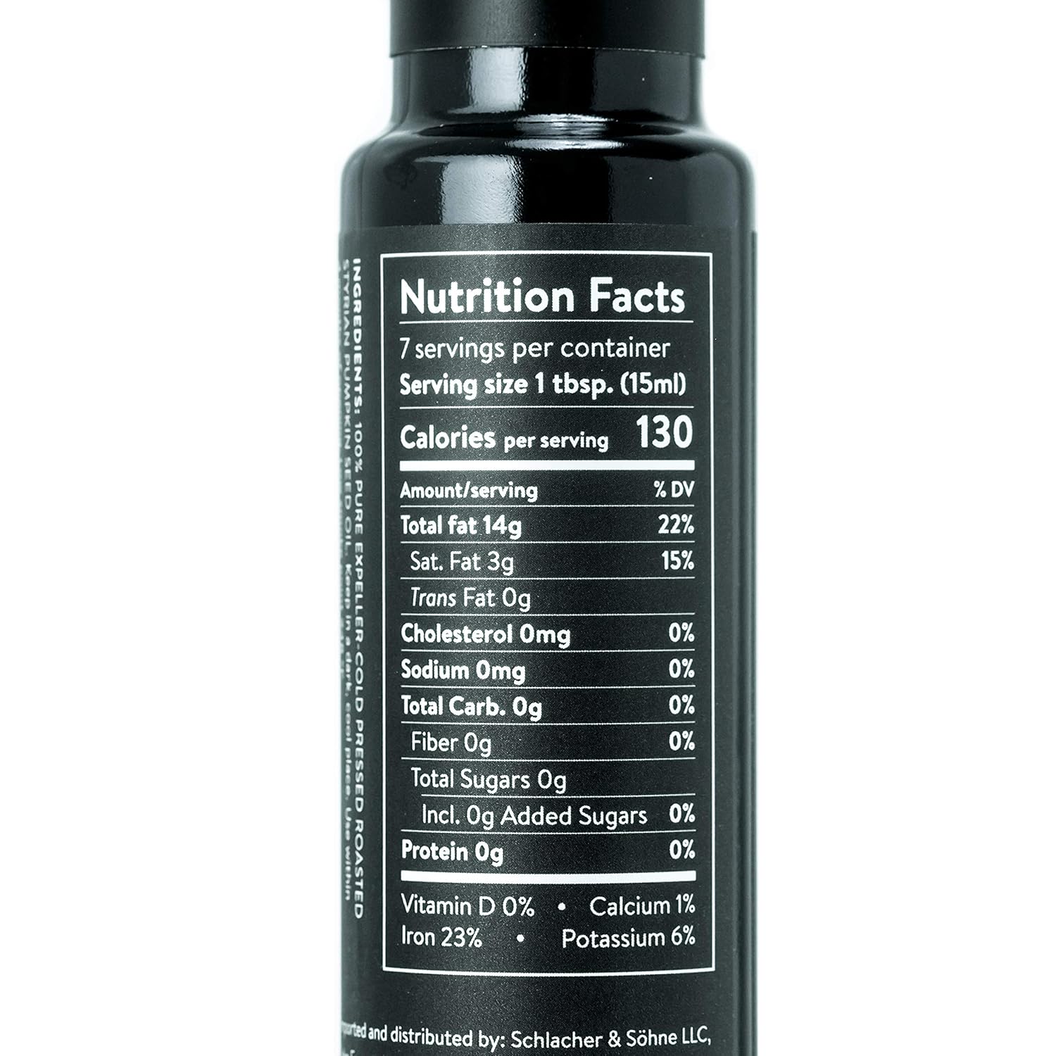 Schlacher & Söhne Styrian Pumpkin Seed Oil: 100% Pure, Cold Pressed, Non GMO, Gluten Free, Vegan, May Helps in Hair Growth, Made in Austria (100 ml, 3.3 FL OZ)