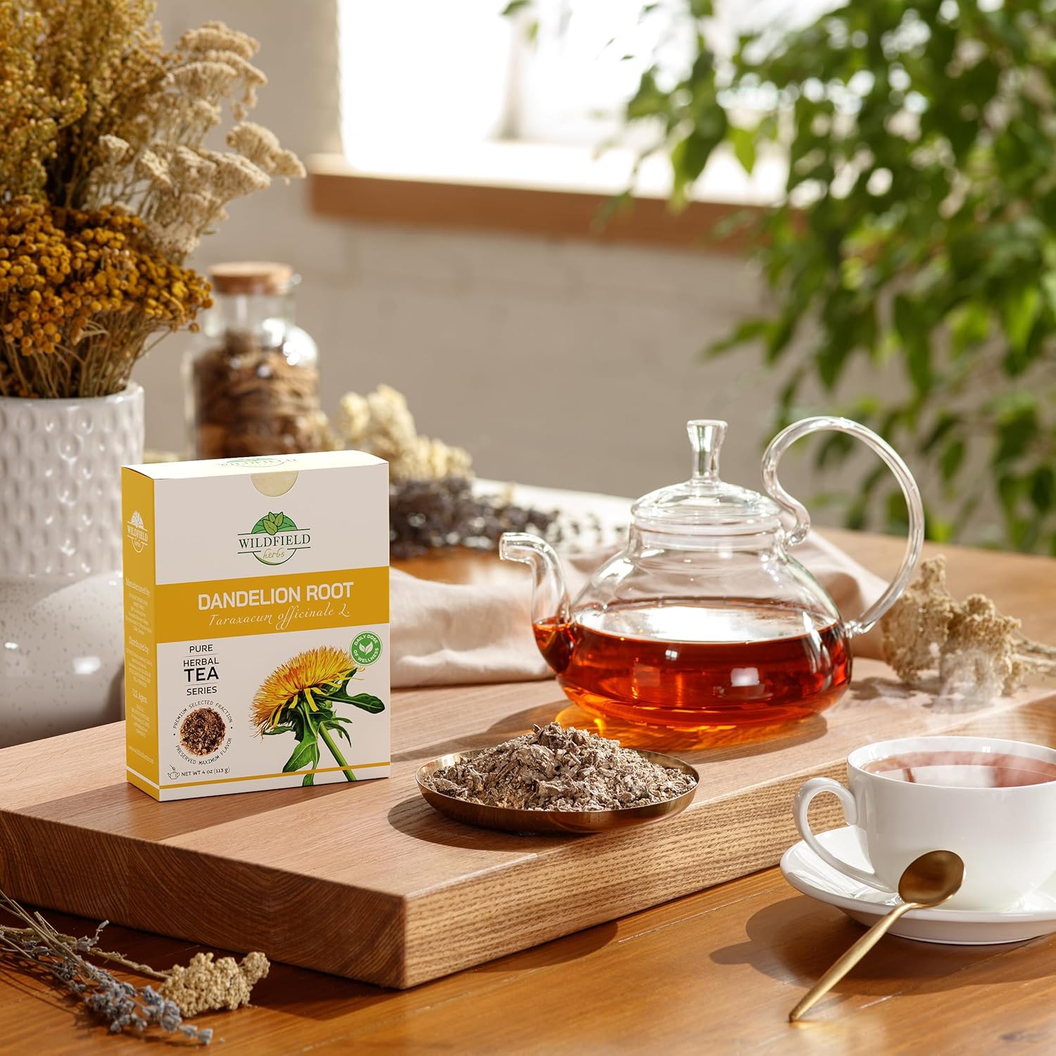 4 oz. Dandelion Root Tea Dandelion Tea Herbal (Taraxacum Officinale) - 113g Herb Raíz De Diente De León