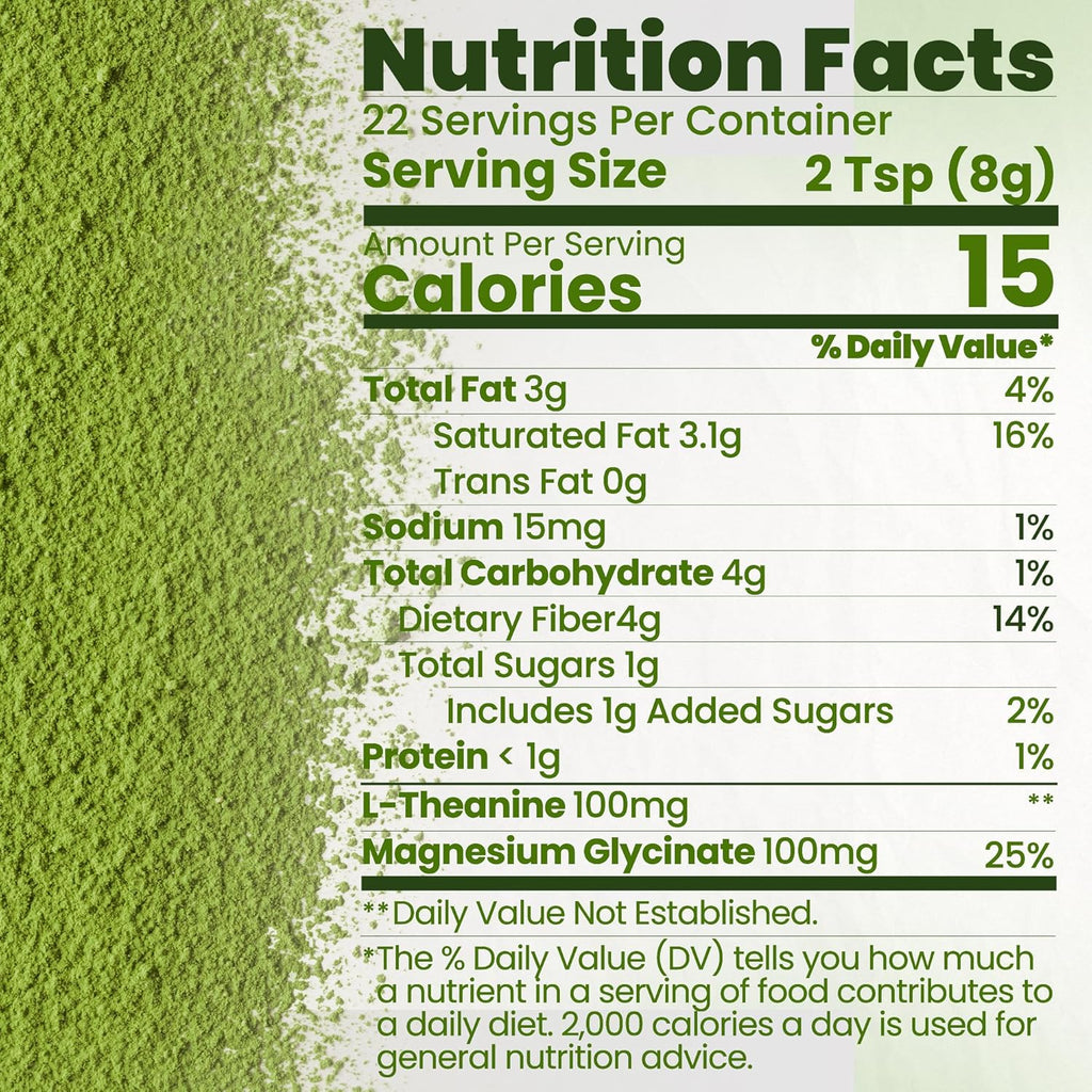 Mushroom Matcha, Green Tea Matcha Powder, 22 Servings,14 Mushroom Supplement, Magnesium Glycinate, L-Theanine, Probiotics | Focus & Immunity Support | Vegan, Gluten-Free, 6.35 Oz