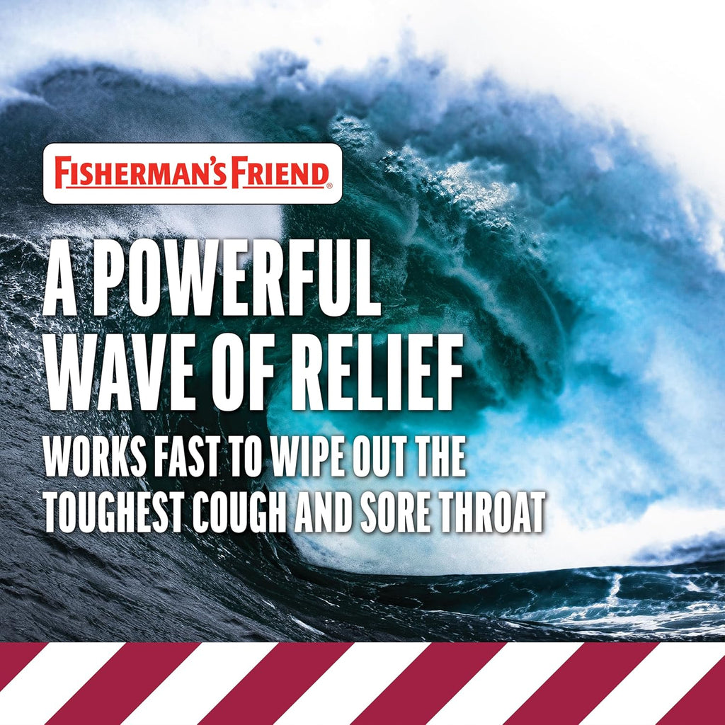 Fisherman's Friend Cough Drops, Cough Suppressant and Sore Throat Lozenges, Sugar Free Cherry, 6.9mg Menthol, 240 Drops (6 Packs of 40)