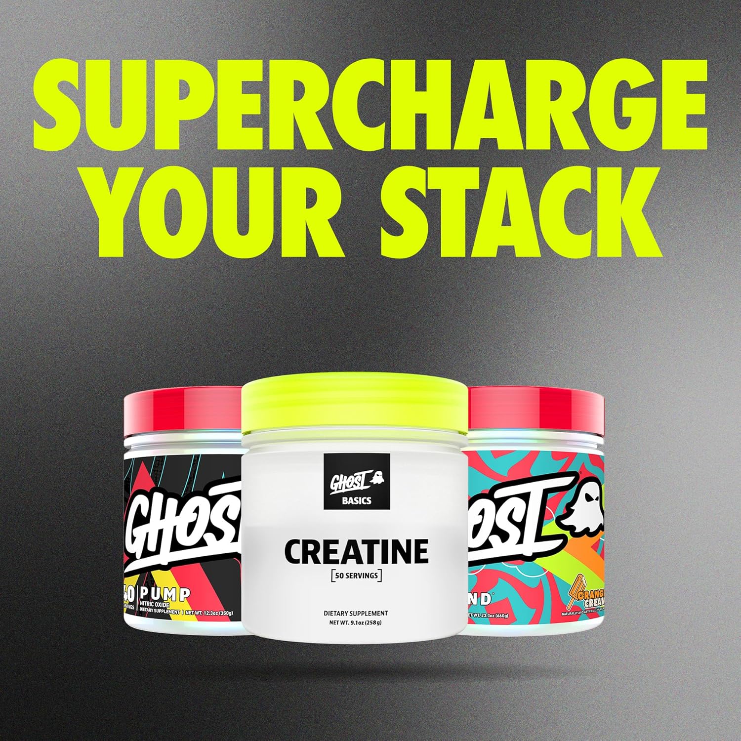 GHOST Basics Creatine Monohydrate Powder for Men & Women – 5G Creapure Creatine Workout Supplement for Muscle Gain – Vegan, Soy Free & Gluten Free - 50 Servings