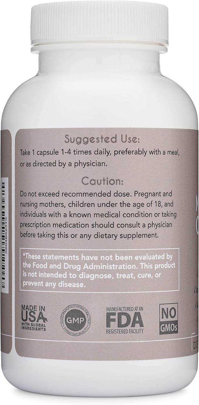 Magnesium Complex - Lifted Naturals Magnesium Supplement w/Bisglycinate, Malate, Taurate - 120 Capsules - Bioavailable Magnesium Formula for Mood, Sleep, Energy Support*