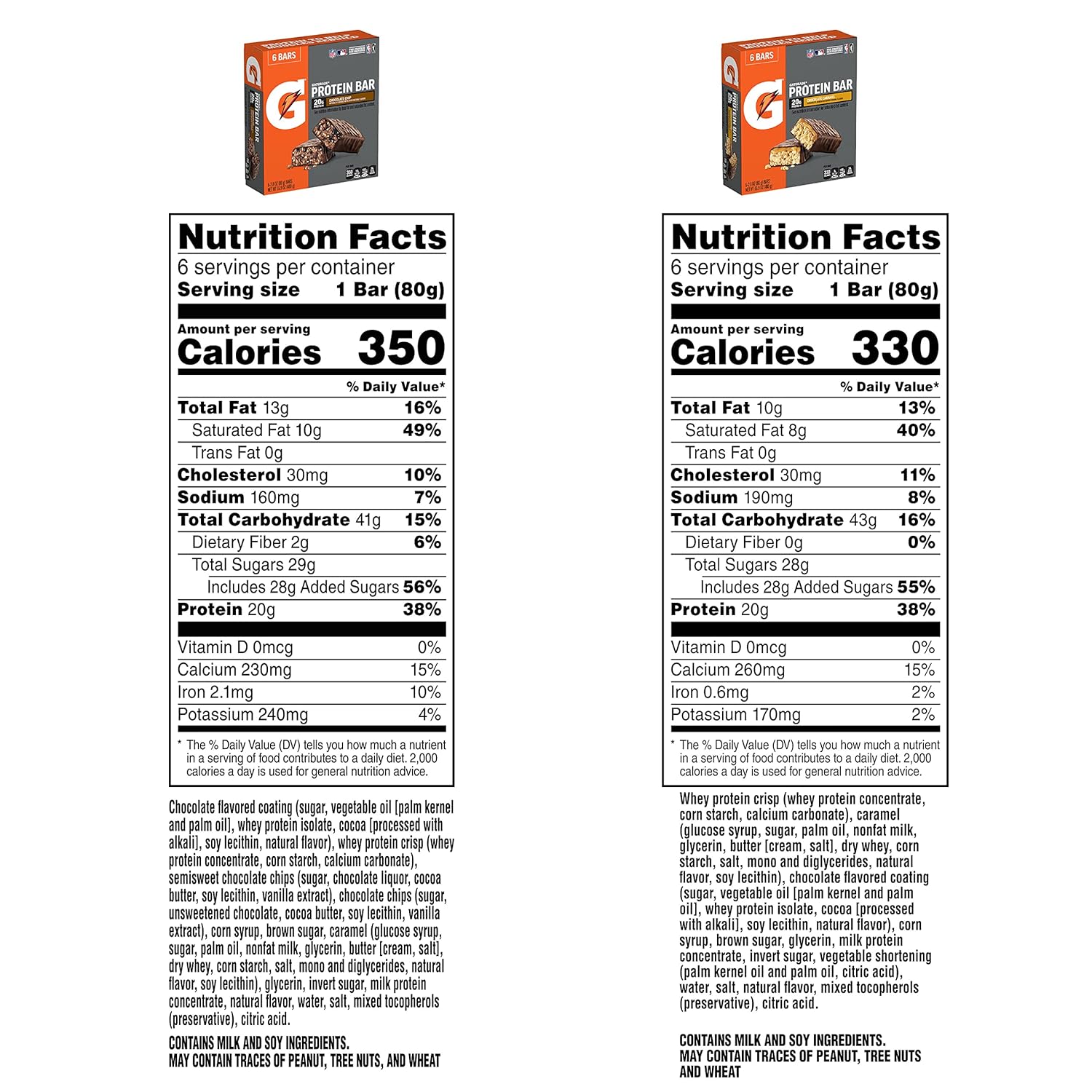 Gatorade Whey Protein Bars, Variety Pack, 2.8 oz bars , 18 Count (Pack of 1)