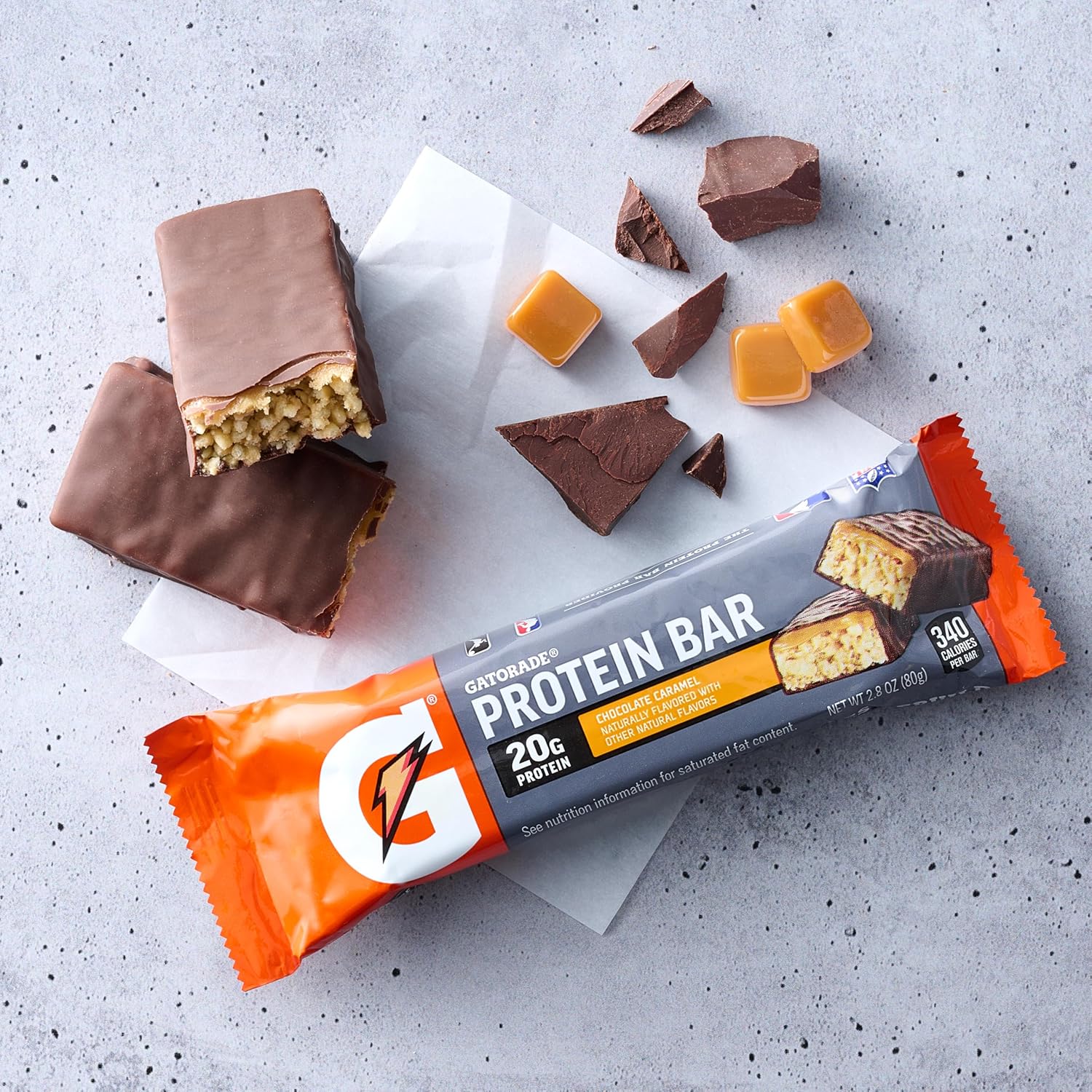 Gatorade Whey Protein Bars, Variety Pack, 2.8 oz bars , 18 Count (Pack of 1)