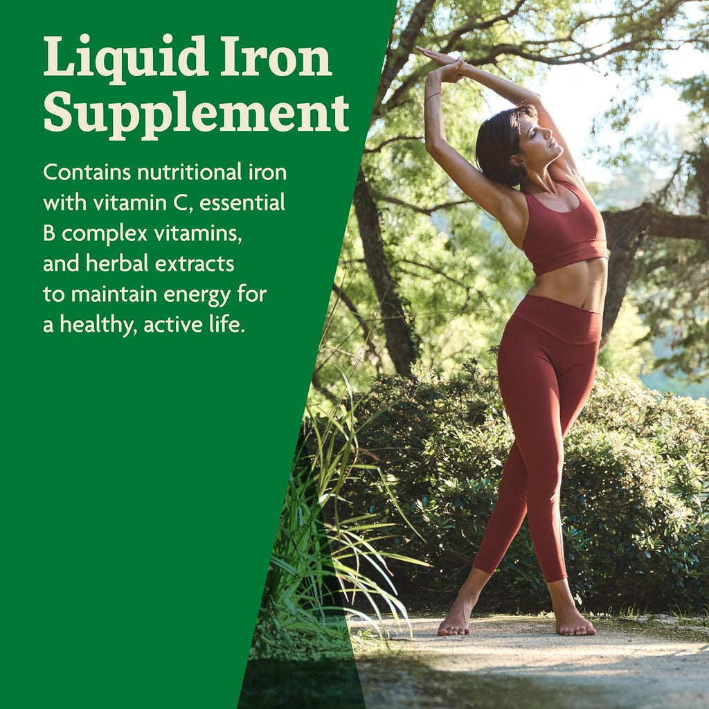 Floradix by Salus Iron & Herbs - Liquid Herbal Supplement for Energy Support* - Iron Supplement with Vitamin C & B Complex Vitamins - for Men & Women - 8.5 Fl Oz