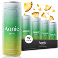 Aonic Revive Sparkling Pineapple – Magnesium + Potassium Electrolyte Hydration Drink, Delicious Taste, Real Fruit Juice, 12oz (12 Pack)