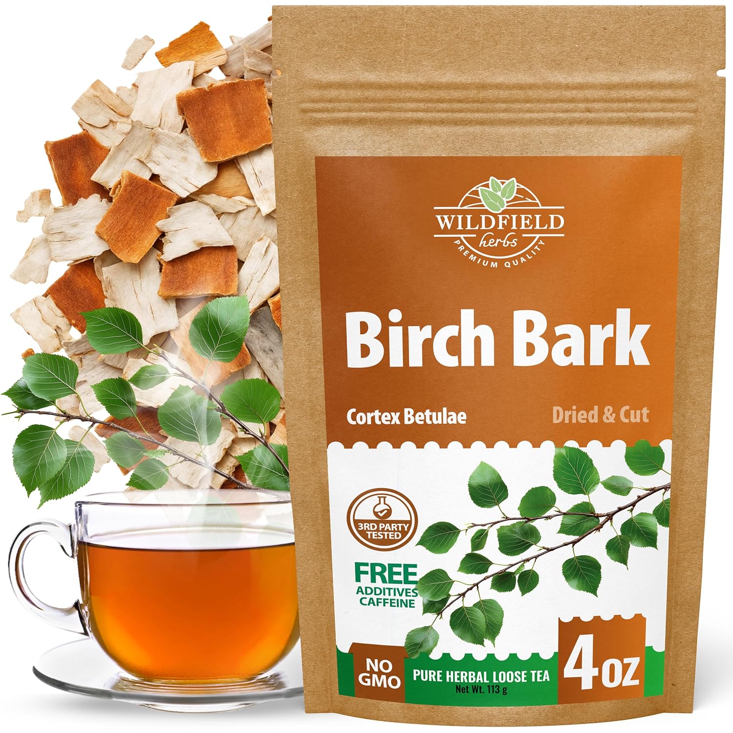 4 oz. Birch Bark Herbal Tea (Betulae Gemmae) – 113g Dried Birch Bark Herb Tea Corteza de Abedul