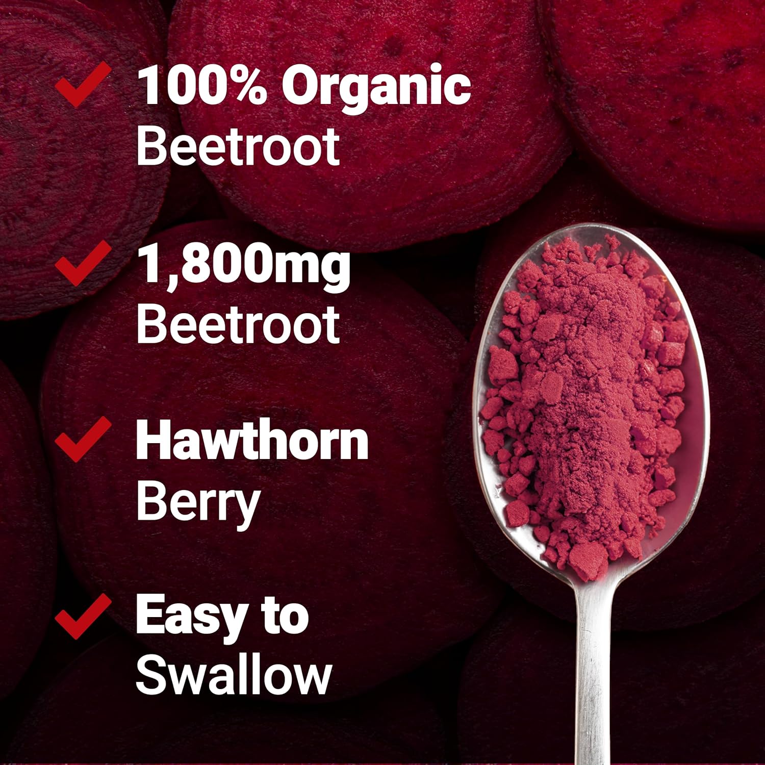 Force Factor Total Beets Blood Pressure Support Beet Root Capsules, 1800mg Organic Beet Root Powder Supplement with Hawthorn Berry to Support Circulation and Blood Flow, 270 Vegetable Capsules, 3-Pack