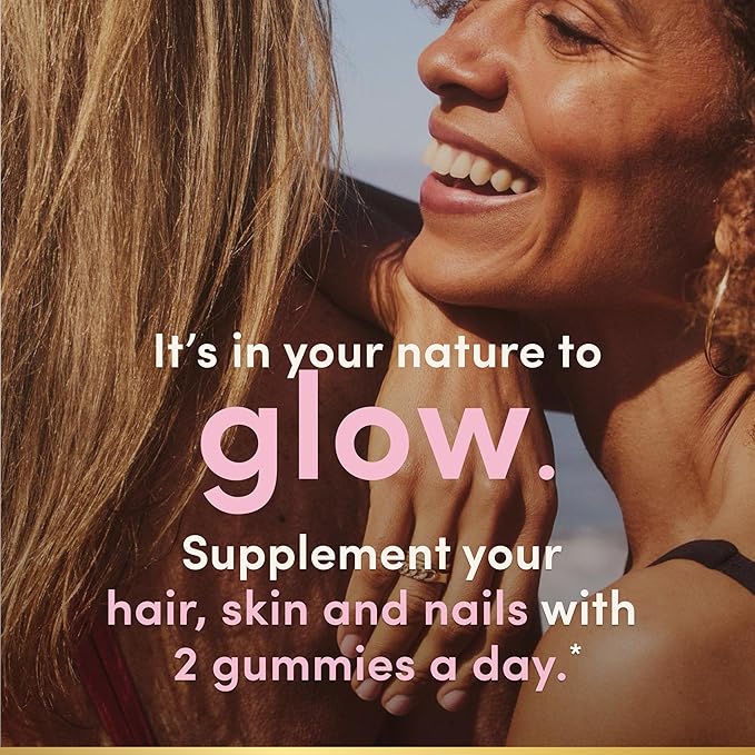 Nature's Bounty Optimal Solutions Advanced Hair, Skin and Nails Pectin Gummies, 2X Biotin Per Serving, No Stick Gummy, Vegetarian Formula, Strawberry Flavor, 200 ct, 100 Total Servings (Pack of 3)