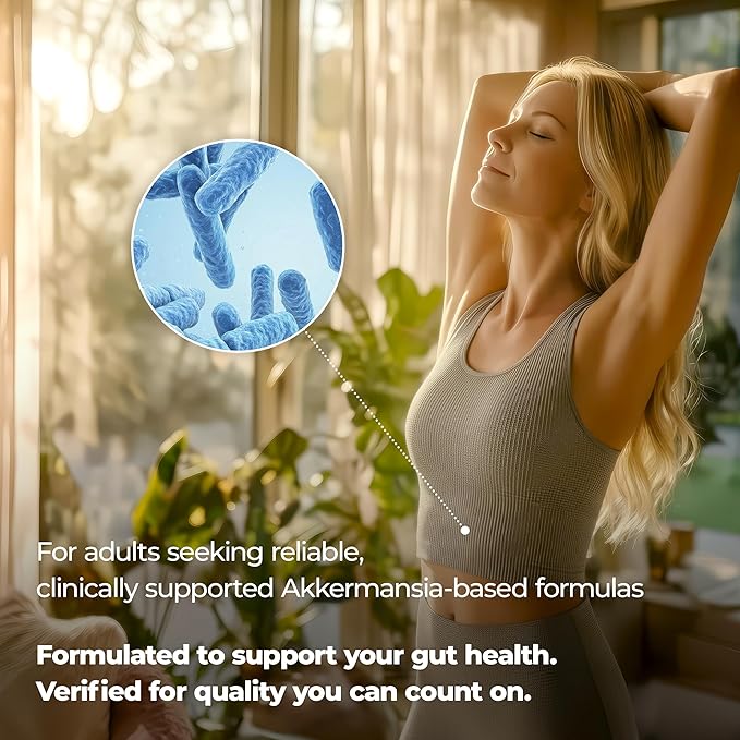 Gut Health & Immune Balance Supplement - Probiotic-Inspired Postbiotic Formula with Premium Akkermansia EB-AMDK19, Supports Digestion & Immunity, Made in USA