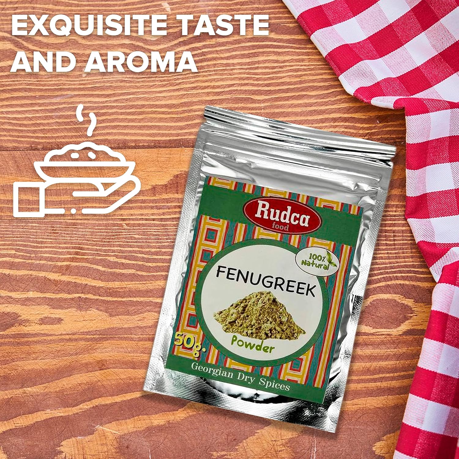 Rudca Food Utsho-Suneli Fenugreek Blue, Natural spices, Imported from Georgia, 100% natural dry spice,1.78 oz/50 gr.