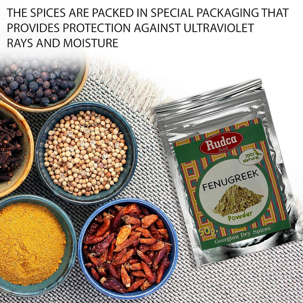 Rudca Food Utsho-Suneli Fenugreek Blue, Natural spices, Imported from Georgia, 100% natural dry spice,1.78 oz/50 gr.