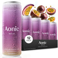 Aonic Revive Sparkling Passionfruit – Electrolyte Hydration with Magnesium + Potassium, Delicious Taste, Real Fruit Juice, 12oz (12 Pack)