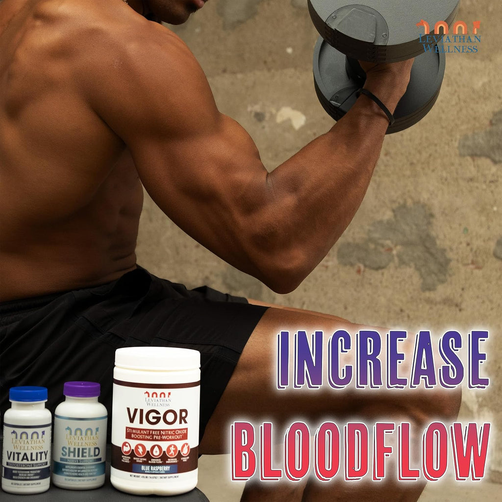 Vigor - Stimulant-Free Nitric Oxide Pre-Workout Powder | L-Citrulline (5000mg), Malic Acid (2000mg), GlycerPump (1500mg)| Fruit Punch| 30 Servings, 13.86g Each | Made in The USA