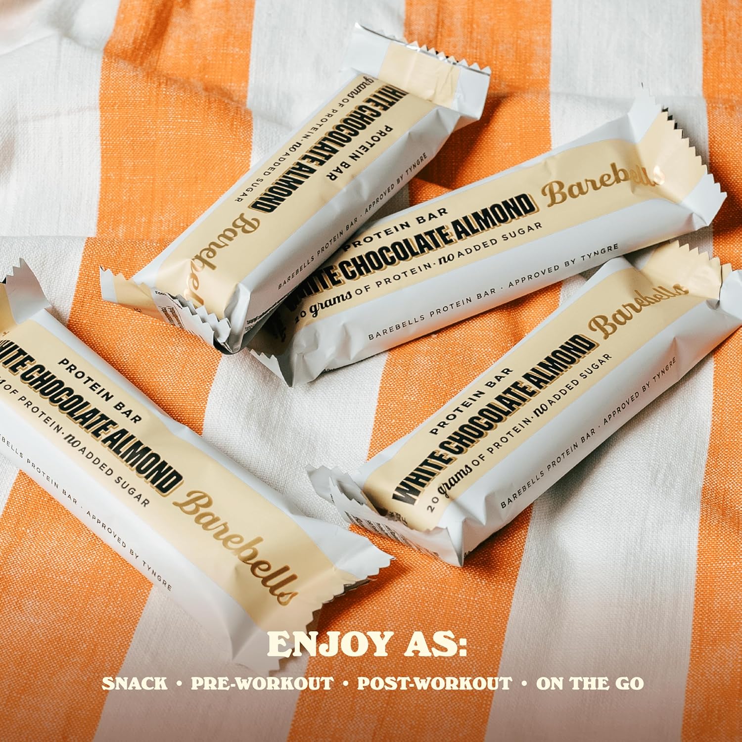 Barebells Protein Bars White Chocolate Almond - 12 Count, 20g High Protein Treats - Chocolate Nutrition Bar with 1g Total Sugars - On-The-Go Breakfast or Post-Workout Snack