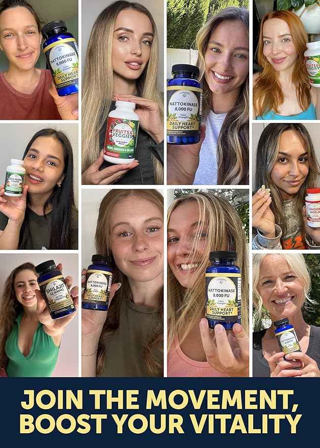 Lunakai USA Made Nattokinase Supplement – 400mg Natto Enzyme, 8000 FU per Serving – Heart & Circulation Support – Non-GMO, 60ct, 4000 FU Capsule
