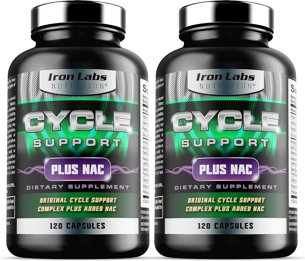 Cycle Support Plus NAC (N-Acetyl-L-Cysteine) - On Cycle Support Supplements for Men - with N Acetyl L Cysteine, Milk Thistle, Hawthorne Berry and More (240 Capsules)