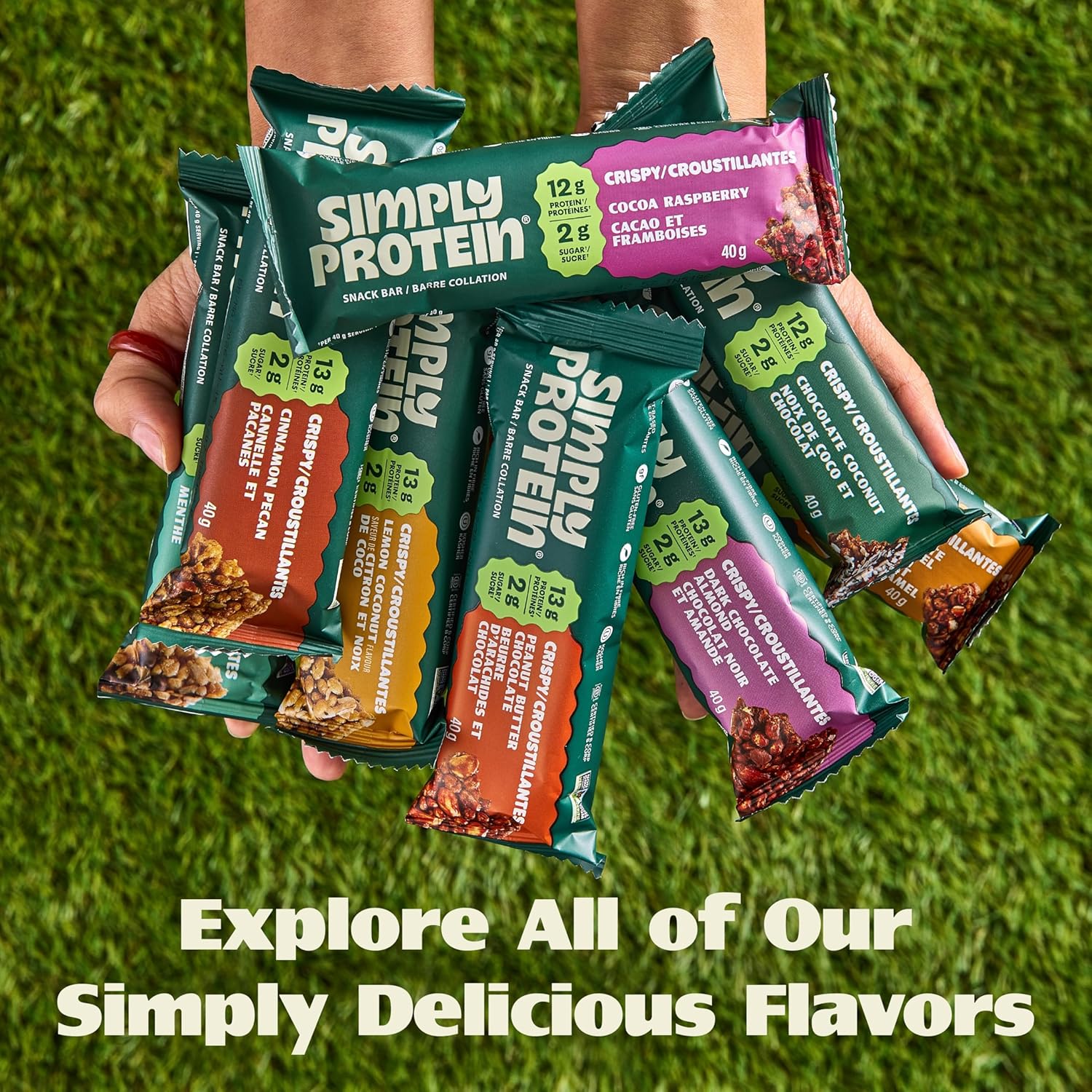 Simply Protein - Crispy Bars Variety Pack, Peanut Butter + Lemon Coconut - Plant Based Protein Bars - 13g Protein, 2g Sugar, 7g Fiber - Vegan, Gluten Free, Non GMO, Kosher - 16 Bars, 2 Boxes