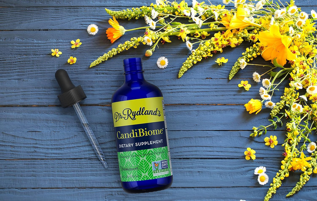 Dr. Rydland's Herbal Supplement | Created by KidsWellness |CandiBiome | Restores Intestinal Balance Related to Digestive, Skin, Immune Disorders | 2 Ounce Bottle
