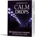 Calm Drops Homeopathic Lozenges (1 Pack)| Natural Care for Emotional Stress Relief, Vegan & Gluten-Free Organic Vanilla Flavor Drops to Promote Relaxation and a Sense of Calm