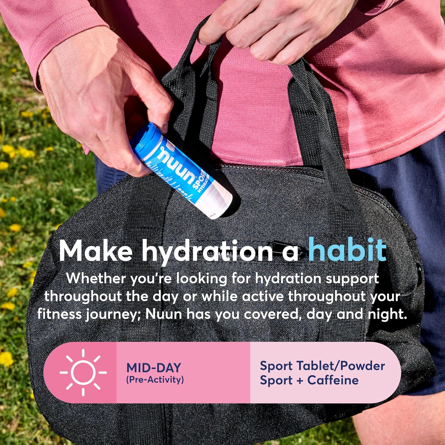Nuun Sport Electrolyte Powder Packets with Magnesium, Calcium, Potassium, Chloride, and Sodium, Hydration Packets for On-the-Go, Pink Lemonade Flavor, Gluten Free & Vegan, 16 Single Servings